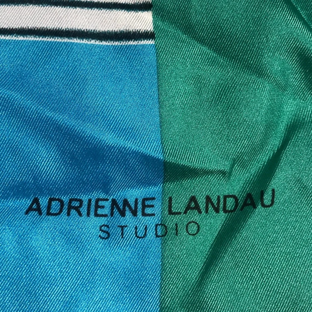Adrienne Landau 100% Silk Colorful Straight Scarf